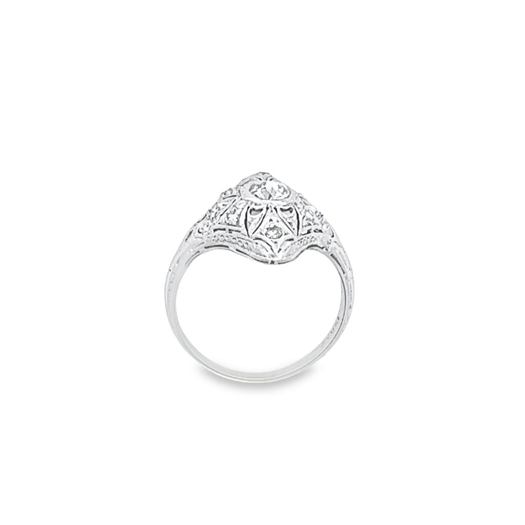 Estate Mine Cut Diamond Ring