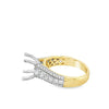 Lady's White 18 Karat Three Row Ring