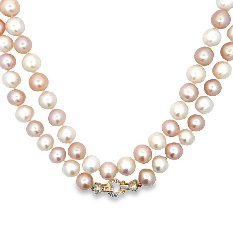 Rose/White Freshwater Pearl Necklace