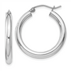 Sterling Silver 3mm Round Hoop Earrings