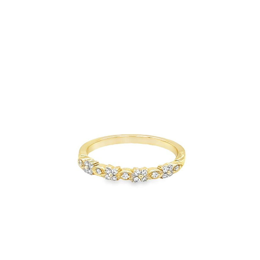 Coast Diamond Milgrain Vintage Alternating Scallop Wedding Band