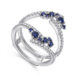 Gabriel & Co. 14K White Gold Sapphire and Diamond Ring Enhancer - 0.33 ct