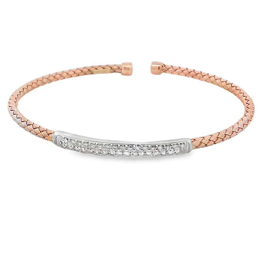 Woven Flex Bangle Diamond Bracelet