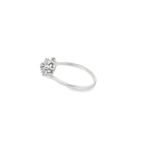 White 14 Karat Flower Ring