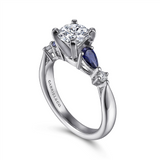 Gabriel & Co. Carrie - Five Stone Sapphire and Diamond Engagement Ring Mounting