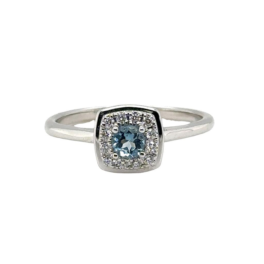 Aqua 14 Karat White Fashion Ring