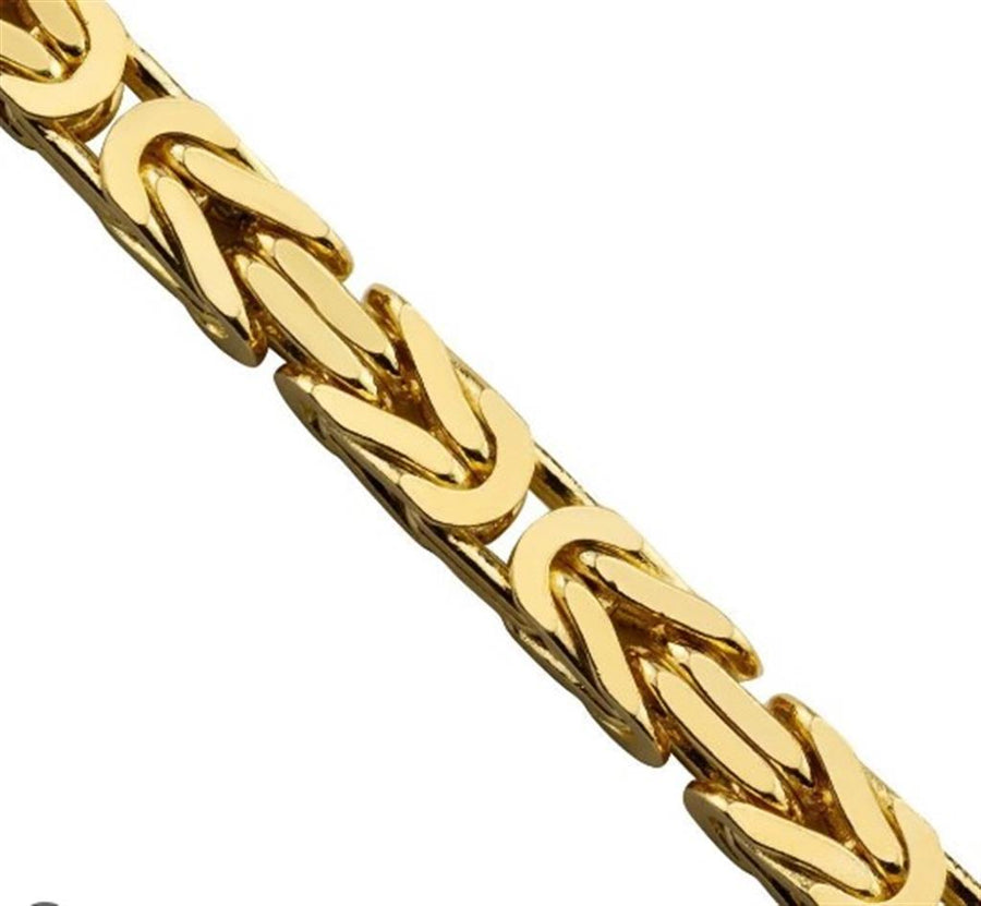 Yellow 14 Karat 2.45mm Byzantine Chain