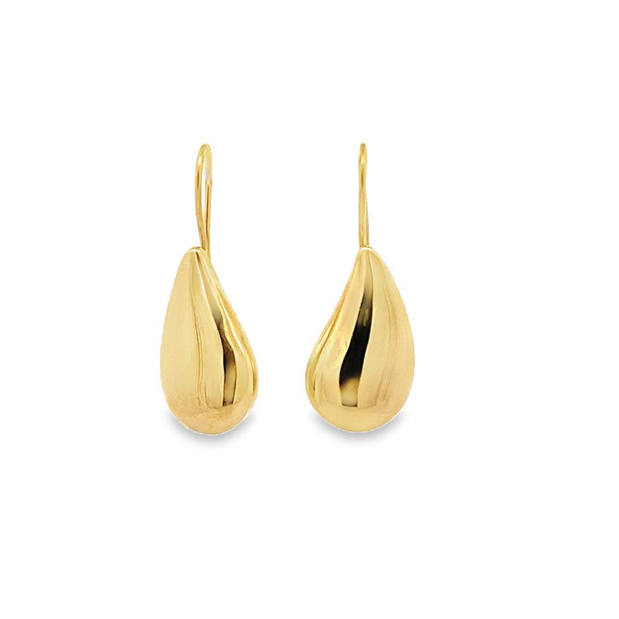 Yellow 18 Karat Tiffany Elsa Peretti Teardop Earrings Estate Jewelry G