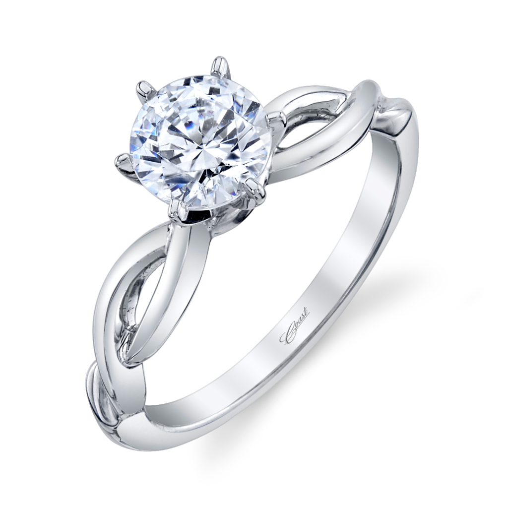 Coast Diamond Twisted Engagement Ring Mounting