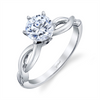 Coast Diamond 14 Karat White Gold Braided Engagement Ring
