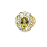 Estate Citrine and Diamond Ring