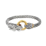 John Hardy Legends of Naga Scale Bracelet with Gold Circle Clasp