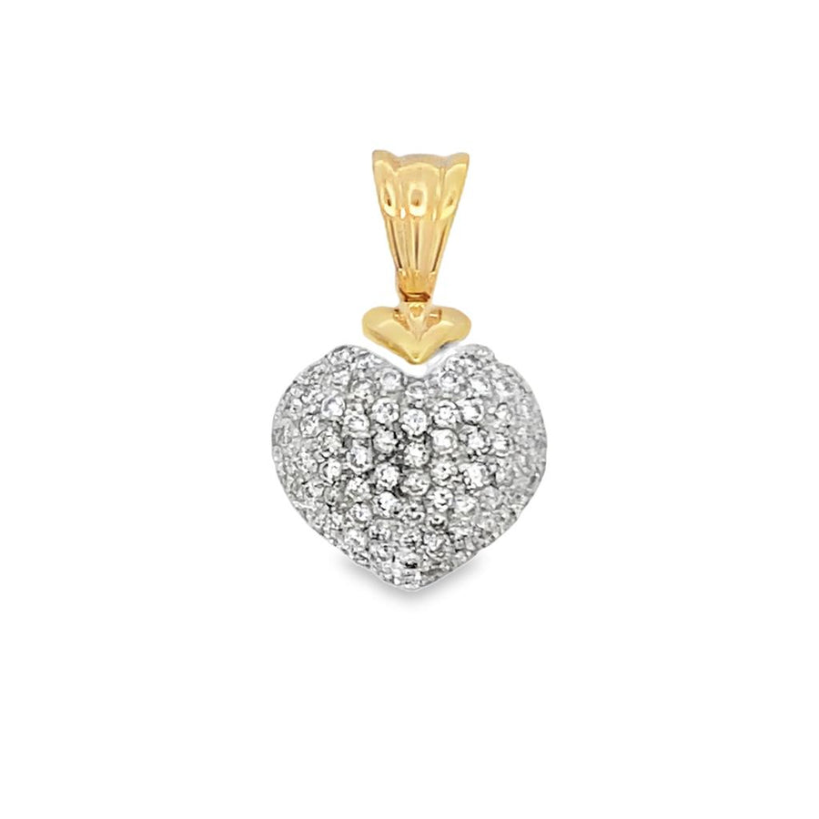 Estate Pave Diamond Heart Pendant