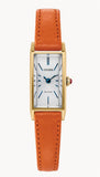 White Stainless Steel Ladies Fio Watch Strap/Brac.: Orange Leather
Cl
