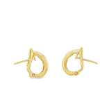 Estate Channel Set Diamond Hoop Earrings