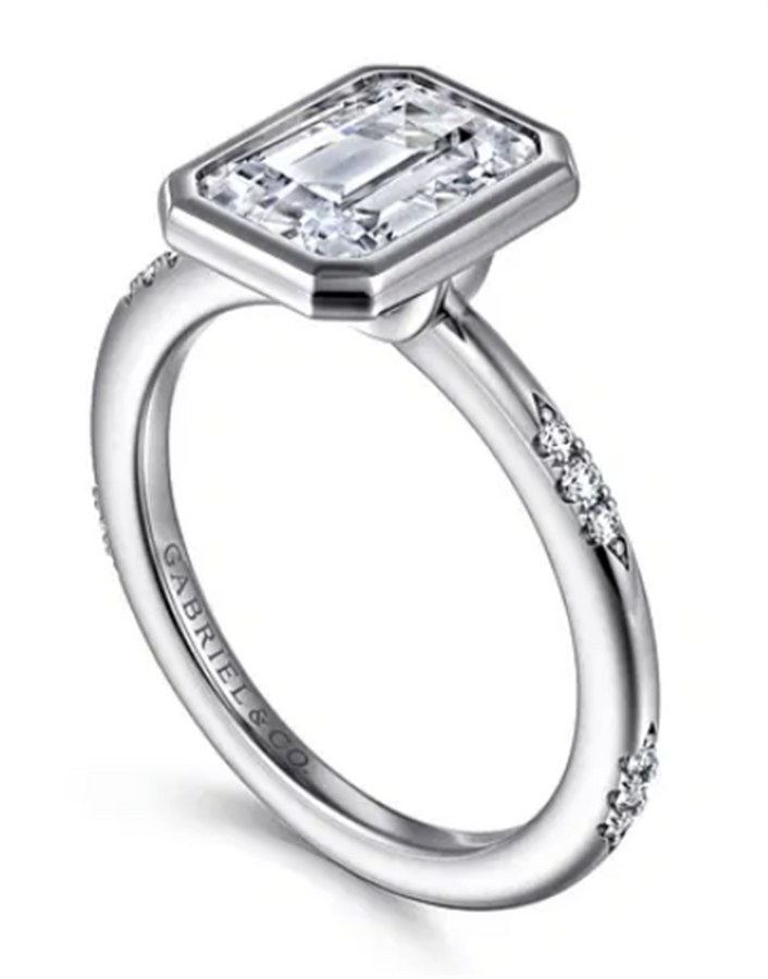 Gabriel & Co Bezel Engagement Ring Mounting