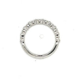 Lady's White 14 Karat Prong-Set E-W Wedding/Anniversary Ring Size 6.5