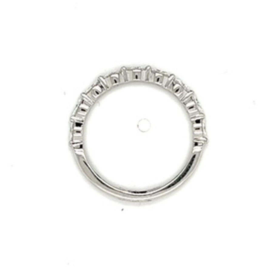 Lady's White 14 Karat Prong-Set E-W Wedding/Anniversary Ring Size 6.5
