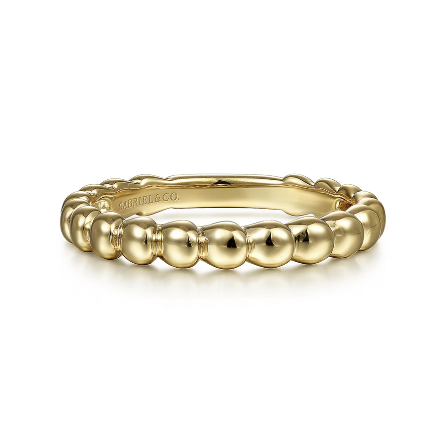 Gabriel & Co. Fashion 14K Yellow Gold Bujukan Bead Ring