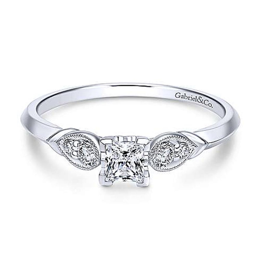 Polished 3 Stone Diamond Engagement Ring