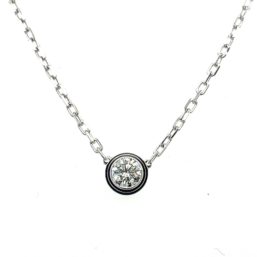 Estate Cartier D'amour Solitaire Diamond Necklace