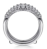 White 14 Karat Graduatated Trellis Ring Wrap/Guard Size 6.5 Mfg Gabrie