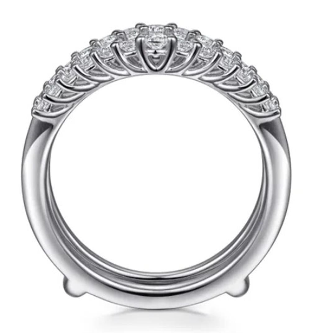 White 14 Karat Graduatated Trellis Ring Wrap/Guard Size 6.5 Mfg Gabrie