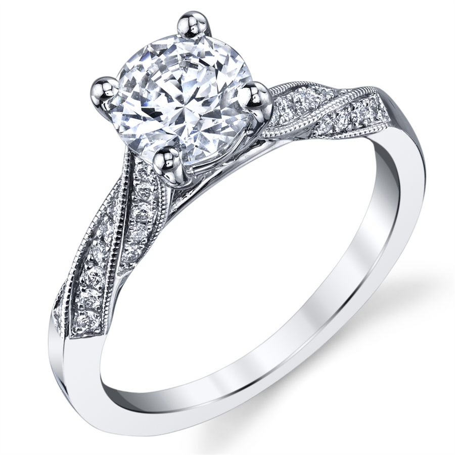 Coast Diamond Milgrain Contemporary Twist Ring Mounting