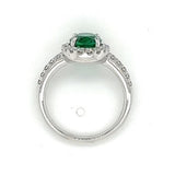 Emerald 14 Karat White Fashion Ring