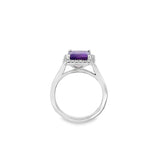 Coast Diamond Emerald Cut Amethyst Ring