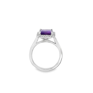 Coast Diamond Emerald Cut Amethyst Ring