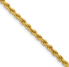 Yellow 14 Karat Diamond Cut 1.80mm D/C Hollow Rope Chain Estate Jewelr