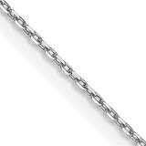 14 Karat White Gold Diamond Cut Cable Link Chain