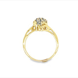 Yellow 14 Karat Marquise Cluster Diamond Ring Estate Jewelry Size 5 With 16=0.16Tw Round H/I I1 Diamonds Gram Weight: 1.7