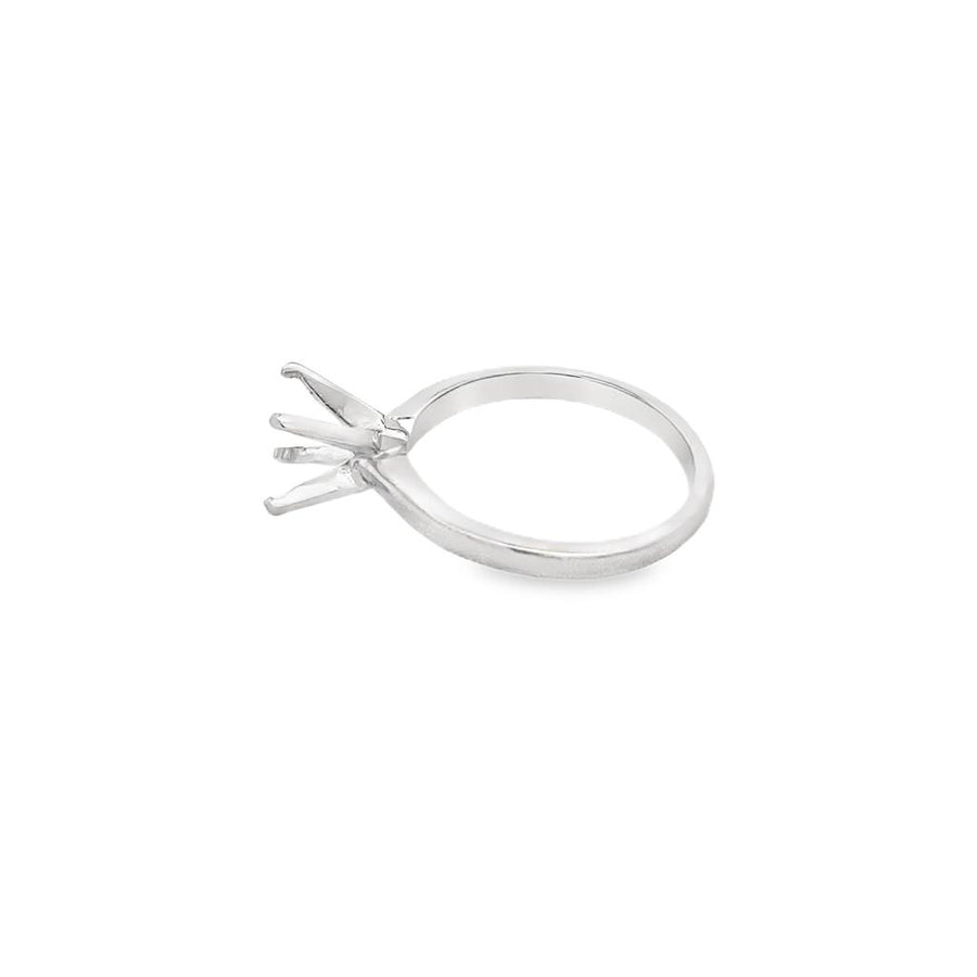 White Platinum 4 Prong Solitaire Ring Mounting