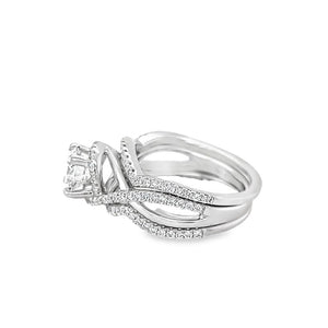 Estate Gabriel & Company 3 Ring Diamond Wedding Set