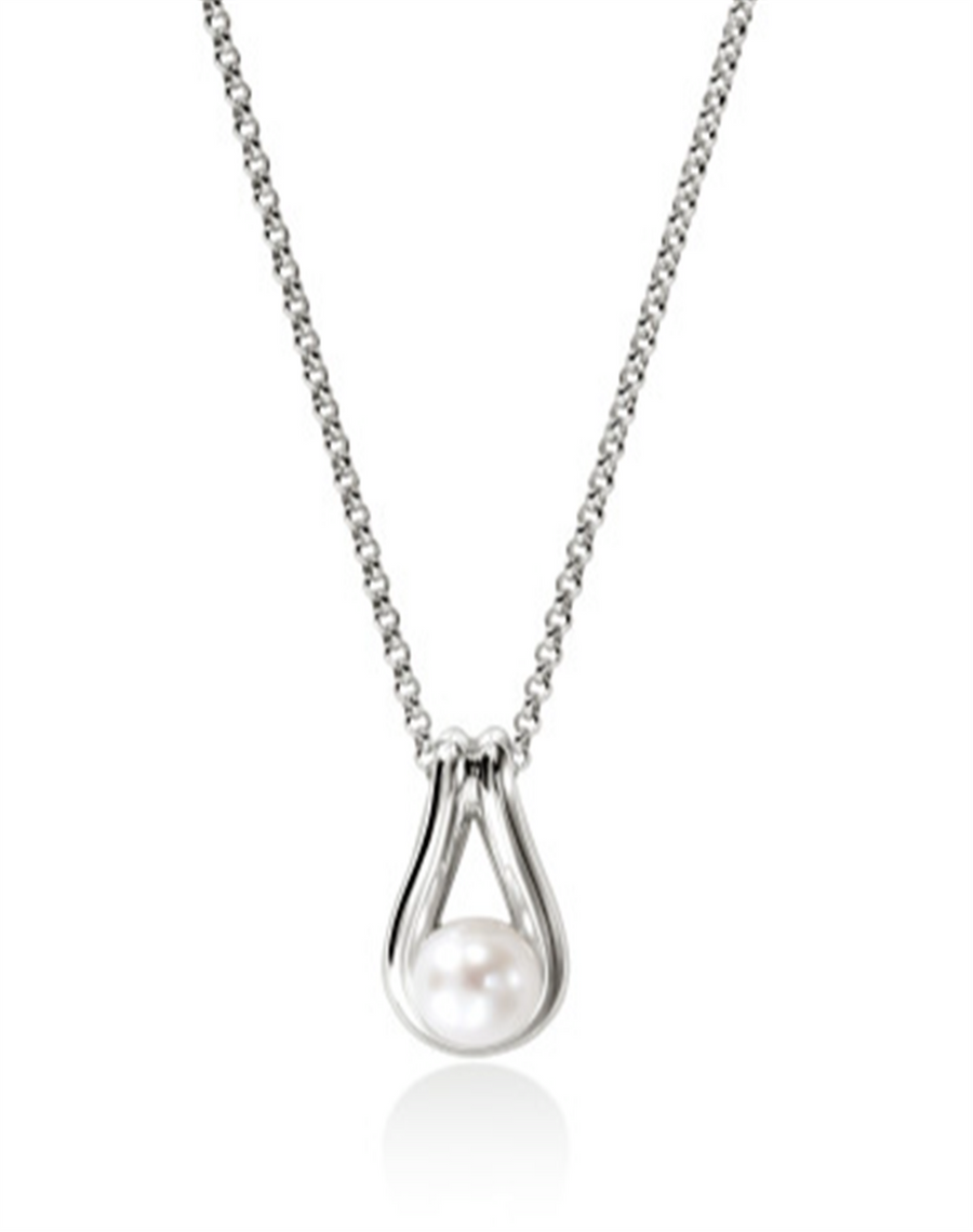 Sterling Silver Surf Pendant 2mm Rolo Necklace John Hardy one = 8.50x9