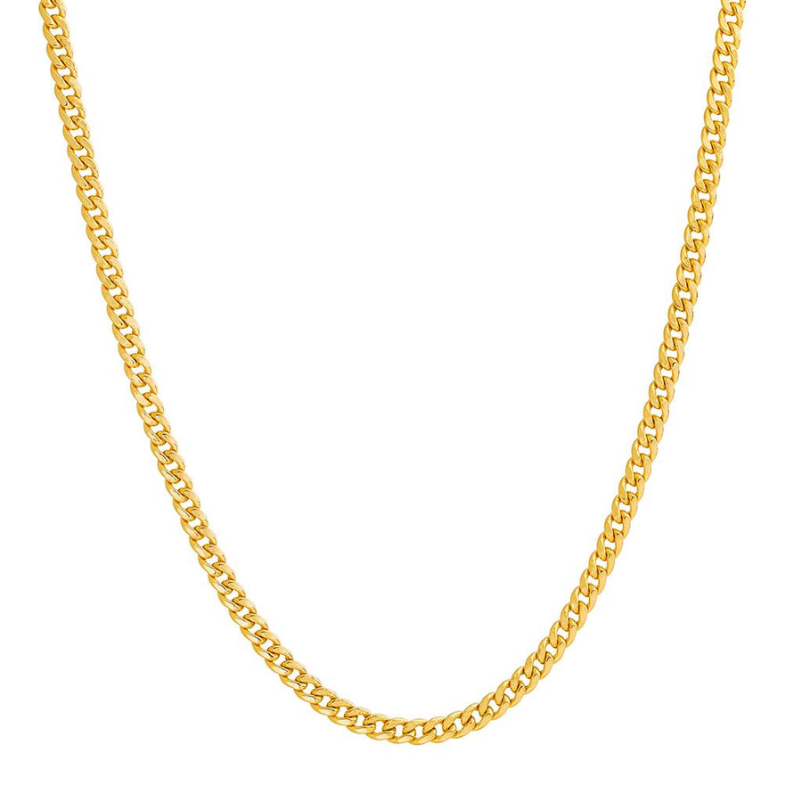 Yellow 14 Karat 3mm Hollow Cuban Chain Length 22 Gram Weight: 5.59