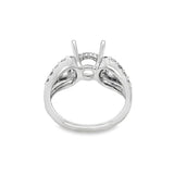 Lady's White 18 Karat Contemporary Ring Size 6.5 With 2 = 0.61TW Round