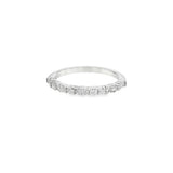 Lady's White 18 Karat Alternating Band Wedding/Anniversary Ring Size 6