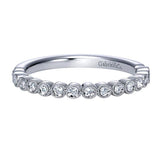 Gabriel & Co Lady's Milgrain Bezel Set Diamond Wedding Band