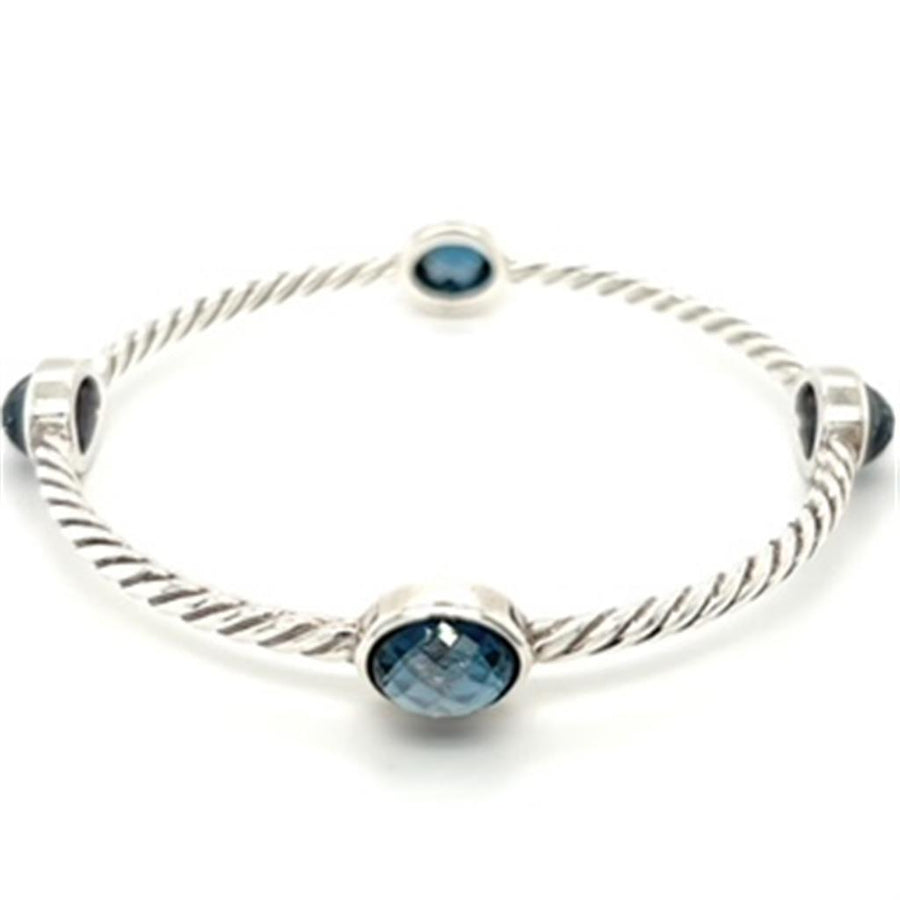 Estate David Yurman Blue Topaz Bangle