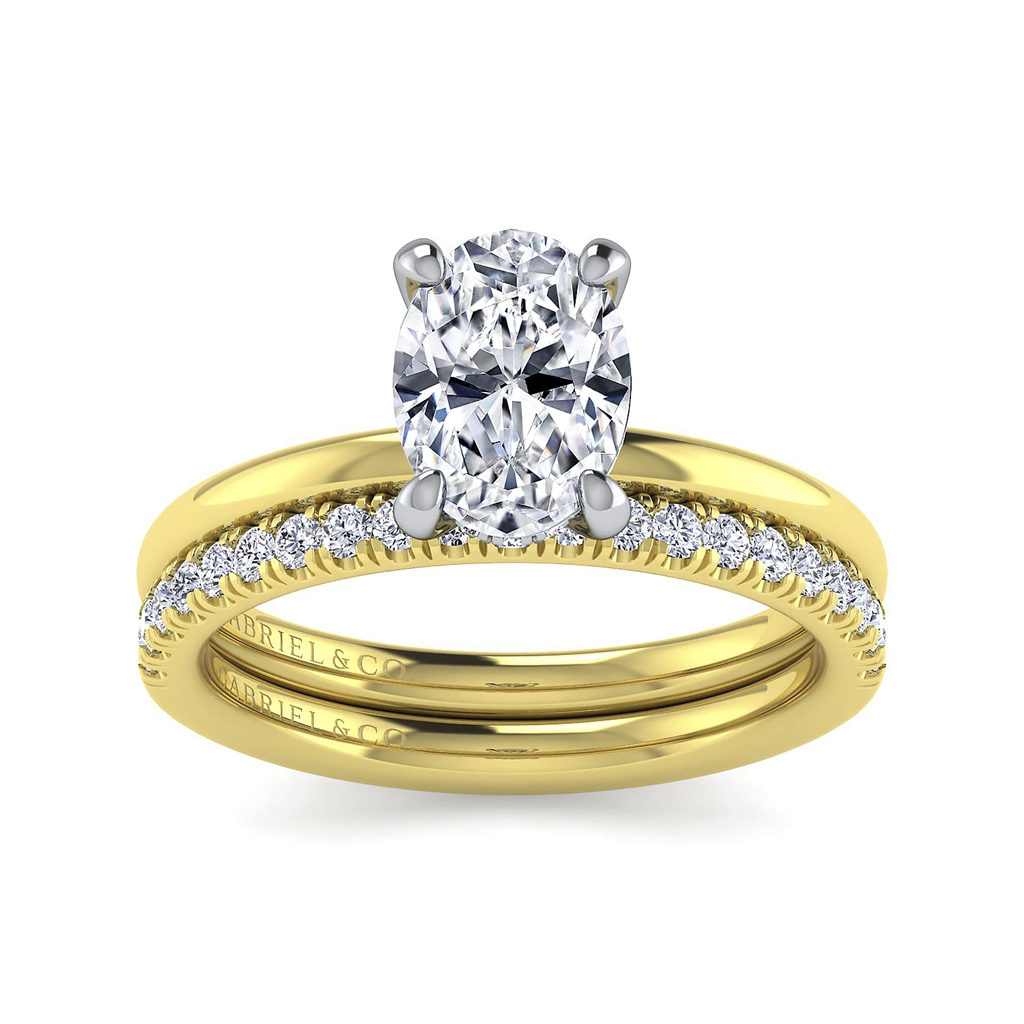 Gabriel & Co. Cari - Hidden Halo Oval Diamond Engagement Ring Mounting