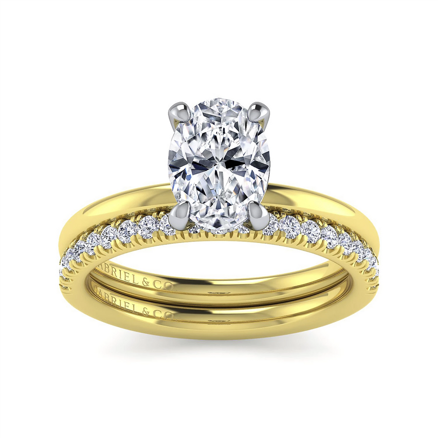 Gabriel & Co. Cari - Hidden Halo Oval Diamond Engagement Ring Mounting