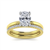Gabriel & Co. Cari - 14K White-Yellow Gold Hidden Halo Oval Diamond Engagement Ring Mounting
