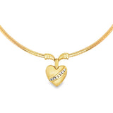 Italian Omeg Heart Diamond Necklace