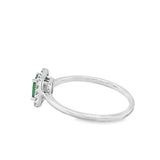 Tsavorite Garnet 14 Karat White Fashion Ring