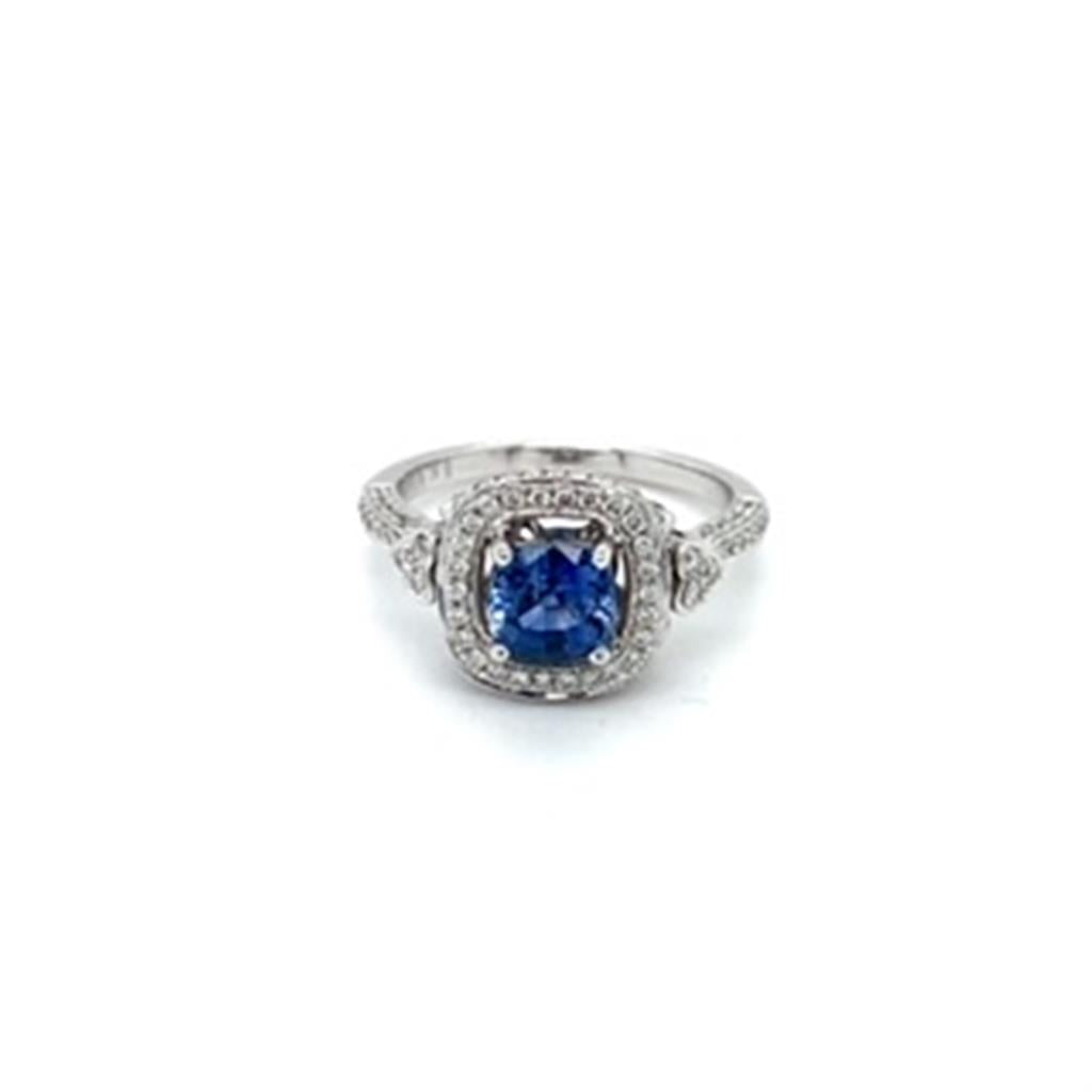 Estate Ladies Sapphire and Diamond Fashion Ring14KTW LeVian trademark