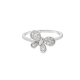 Lady's White 14 Karat Butterfly Fashion Ring Size 6.5 With 24 = 0.15Tw