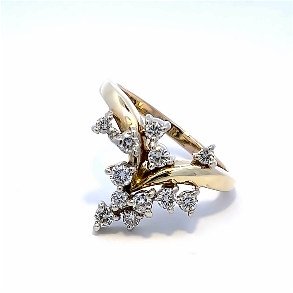 Estate Chevron Diamond Ring